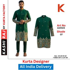 Hevvy embroidery Men’s Kurta 110023