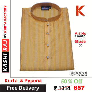 Men's Silk Blend Kurta Pyjama 110026