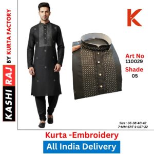 Embroidered Men Designer Kurta 110029