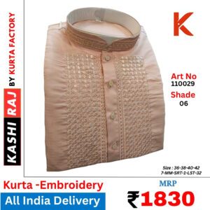 Embroidered Men Designer Kurta 110029