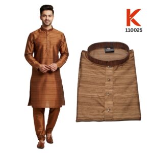 Men's Silk Blend Kurta 110025 with Special Offer