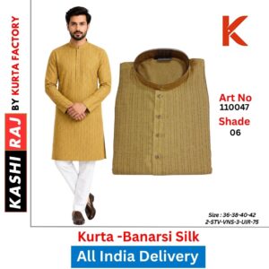 Kurta Factory Premium Banarasi Silk Kurta for Men 110047