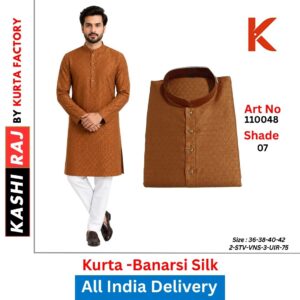 Kurta Factory Premium Banarasi Silk Kurta for Men 110048