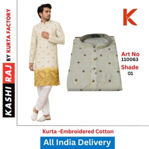 Kurta Factory Premium Embroidered Kurta for Men 110063