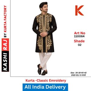 Premium Classic Embroidered Kurta Payjama for Men 110064