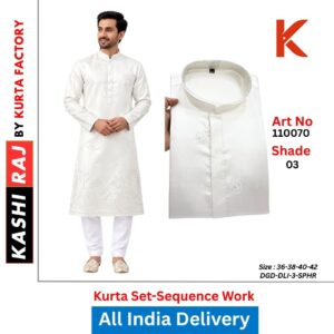 Premium Sequence Work Kurta Payjama for Men 110070