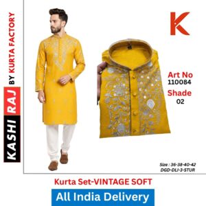 Premium Work Embroidery Kurta Payjama for Men 110084